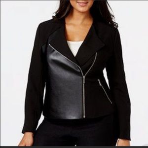 Calvin Klein Zipper Moto Jacket Black size: 14